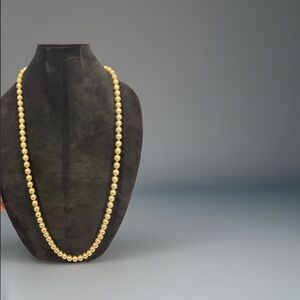 VINTAGE GOLD TONE KNOTTED PEARL NECKLACE BEAUTIFUL PIECE